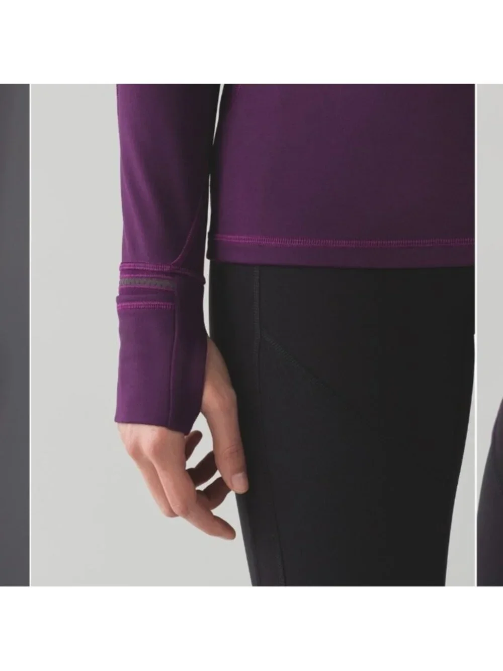 Lululemon First Mile 1/2 Zip Darkest Magenta